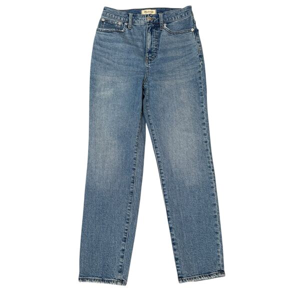 Madewell The Momjean in Basley Wash Mom Jeans Ankle Length Blue - Size 26 - Picture 1 of 13